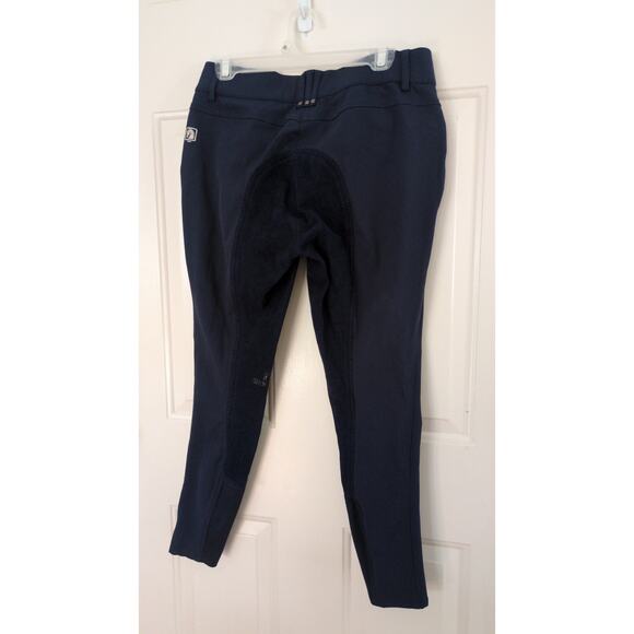 ROMFH 32R Full Seat Riding Breeches, Pants, Blue, Excellent condition, 2 button - Picture 4 of 9